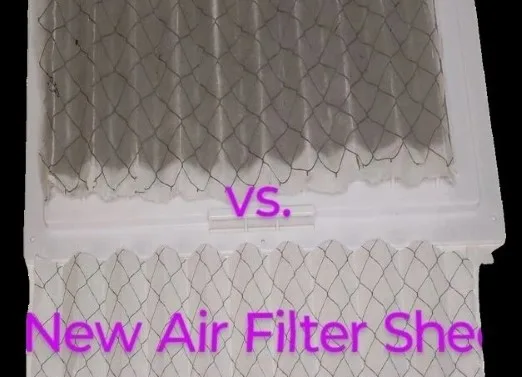 Used Air Filter Sheet vs. new